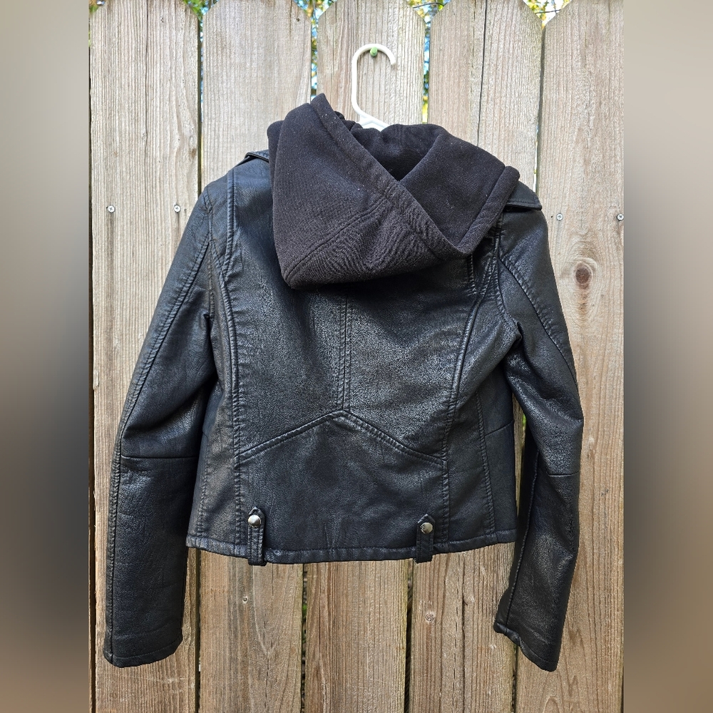 Blank Nyc Hooded Faux Leather Jacket - Picture 2 of 8